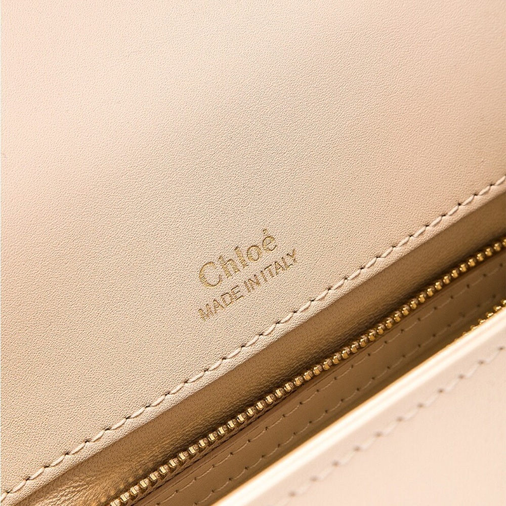 Chloé Nacha Small Top Handle Leather Bag in beige nude NWT - Picture 8 of 16